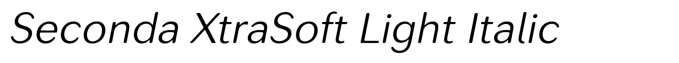 Seconda XtraSoft Light Italic
